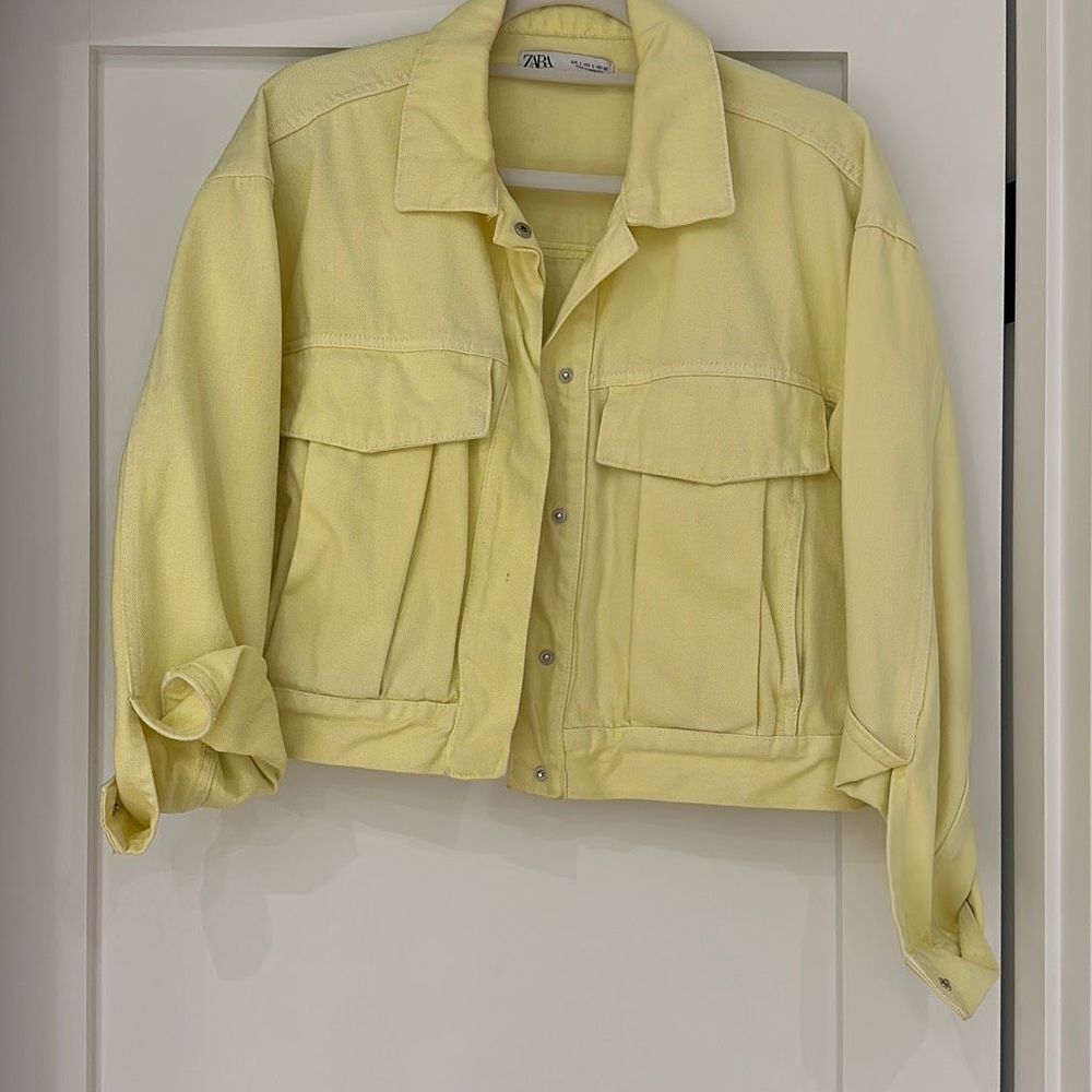 Yellow denim jacket